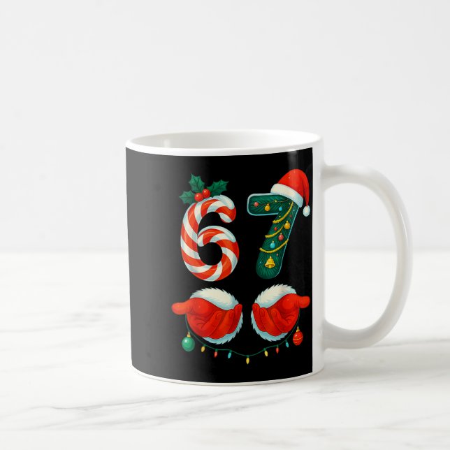 67 Christmas 6 7 Meme Pajamas Holiday Gen Alpha Sl Coffee Mug (Right)