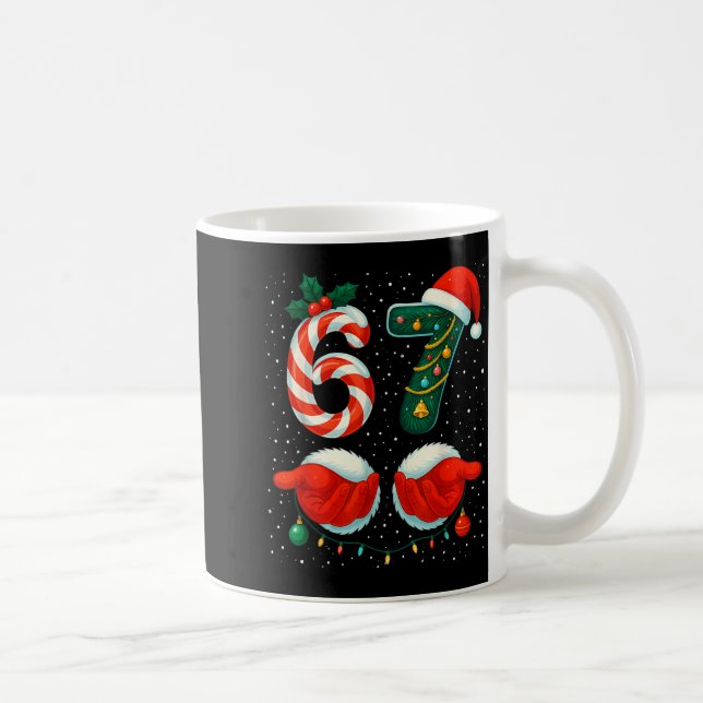 67 Christmas 6 7 Meme Pajamas Holiday Gen Alpha Sl Coffee Mug (Right)
