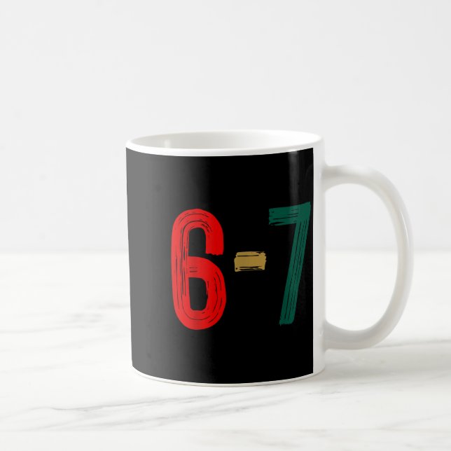 67 Christmas 6 7 Meme Pajamas Holiday Gen Alpha Sl Coffee Mug (Right)