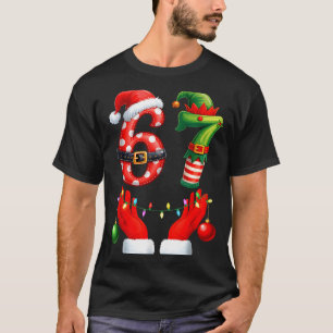 67 Christmas 6 7 Meme Pajamas Holiday Gen Alpha Sl T-Shirt