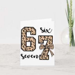 67 Christmas 6 7 Six Seven Meme 67 Leopard Cheetah Card