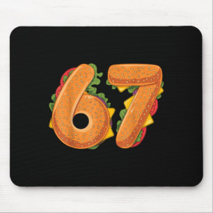 67 Christmas Burger Shirt 6 7 Meme Funny 67 Hambur Mouse Pad