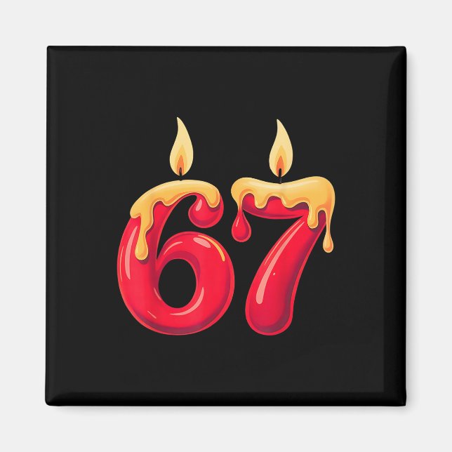 67 Christmas Candles  Magnet (Front)