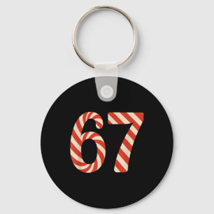 67 Christmas Candy 6 7 Meme Holiday Gen Alpha Slan Key Ring
