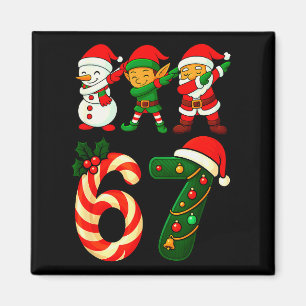 67 Christmas Dabbing Santa Elf Snowman Funny Six S Magnet
