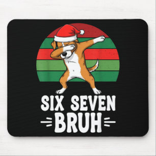 67 Christmas Funny 67 Brainrot Youth Kids Dog 67 Mouse Pad