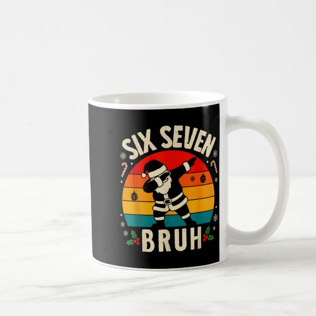 67 Christmas Funny 67 Meme Youth Kids Dabbing Sant Coffee Mug (Right)