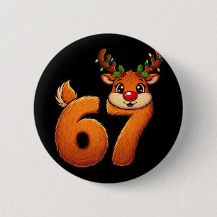 67 Christmas Funny Reindeer Bruh Meme Pajamas Wome 6 Cm Round Badge