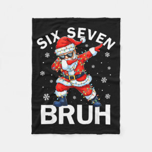 67 Christmas Funny Six Seven Bruh Meme Dabbing San Fleece Blanket