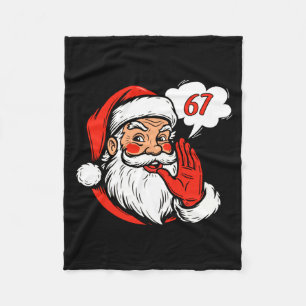 67 Christmas Funny Six Seven Meme Brainrot Santa C Fleece Blanket