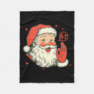 67 Christmas Funny Six Seven Meme Brainrot Santa C Fleece Blanket
