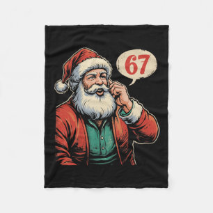 67 Christmas Funny Six Seven Meme Brainrot Santa C Fleece Blanket