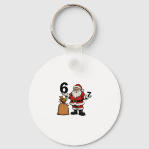 67 Christmas Funny Six Seven Meme Brainrot Santa C Key Ring