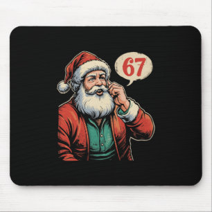 67 Christmas Funny Six Seven Meme Brainrot Santa C Mouse Pad