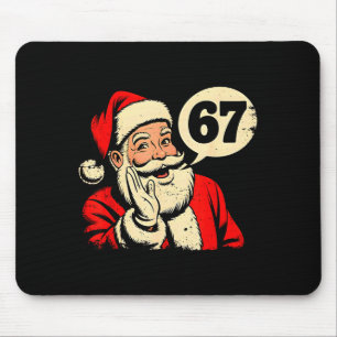 67 Christmas Funny Six Seven Meme Brainrot Santa C Mouse Pad