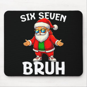 67 Christmas Funny Six Seven Meme Brainrot Santa K Mouse Pad