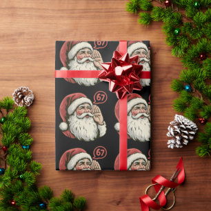 67 Christmas Funny Six Seven Meme Santa Claus Wrapping Paper