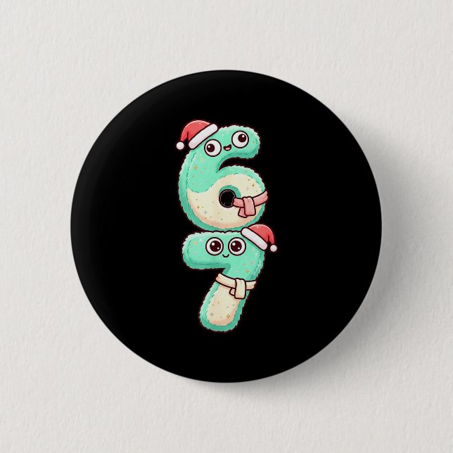 67 Christmas Kawaii Pastel Design  6 Cm Round Badge (Front)