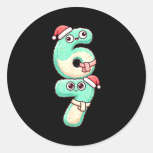 67 Christmas Kawaii Pastel Design  Classic Round Sticker