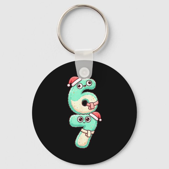 67 Christmas Kawaii Pastel Design  Key Ring (Front)