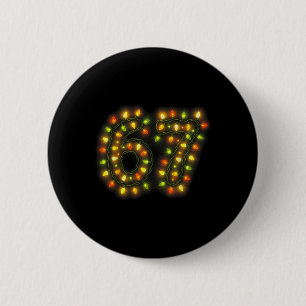 67 Christmas Lights 6 7 Meme Gen Alpha Slang Cm Round Badge