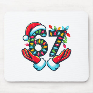 67 Christmas Lights Funny Christmas 6 7 Meme Xmas  Mouse Pad
