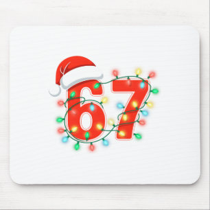 67 Christmas Lights Meme Saying 6 7 Costume Xmas L Mouse Pad