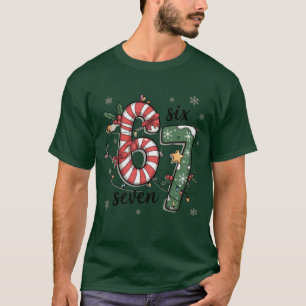 67 Christmas Lights Six Seven Holiday Funny Meme T-Shirt