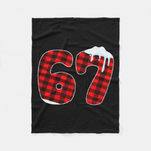 67 Christmas Meme 6 7 Numbers Six Seven Funny Xmas Fleece Blanket
