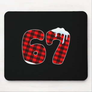 67 Christmas Meme 6 7 Numbers Six Seven Funny Xmas Mouse Pad