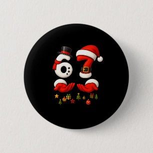67 Christmas Meme Funny 6 7 Hands Gen Alpha Slang  6 Cm Round Badge