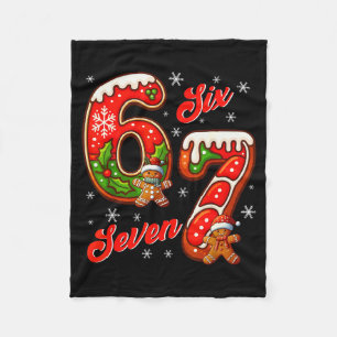 67 Christmas Meme Saying 6 7 Meme Costume Xmas  Fleece Blanket
