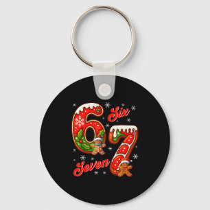 67 Christmas Meme Saying 6 7 Meme Costume Xmas  Key Ring