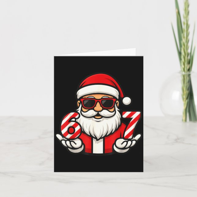 67 Christmas Meme Six Funny Santa  Card (Front)