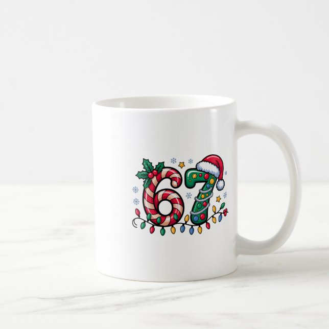 67 Christmas Meme Six Seven Xmas Funny Boys Girls  Coffee Mug (Right)