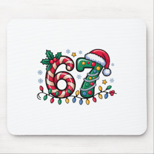 67 Christmas Meme Six Seven Xmas Funny Boys Girls Mouse Pad