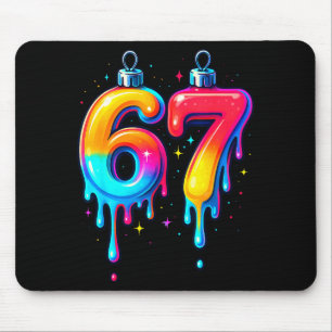 67 Christmas Ornament Meme Ice Drip Holiday Pajama Mouse Pad