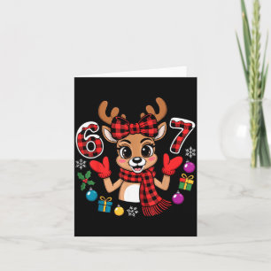 67 Christmas Outfit Women Meme Reindeer Six Seven  Card