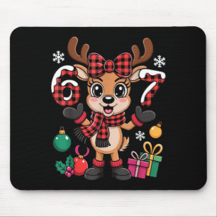 67 Christmas Outfit Women Meme Reindeer Six Seven  Mouse Pad