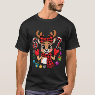 67 Christmas Outfit Women Meme Reindeer Six Seven  T-Shirt