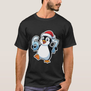 67 Christmas Penguin Santa Hat Birthday Holiday T-Shirt
