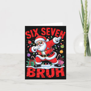 67 Christmas Shirt Santa Six Seven Bruh Men Women  Card