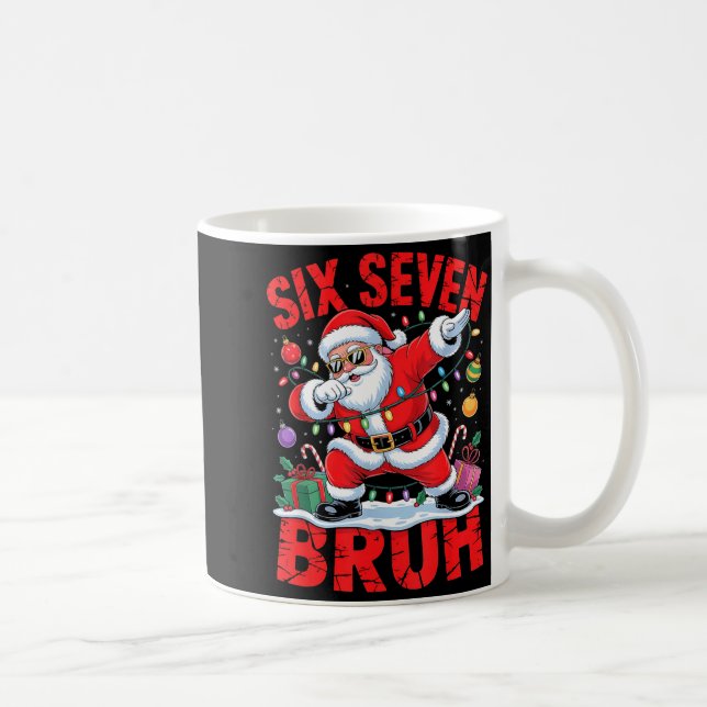 67 Christmas Shirt Santa Six Seven Bruh Men Women  Coffee Mug (Right)