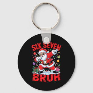 67 Christmas Shirt Santa Six Seven Bruh Men Women Key Ring