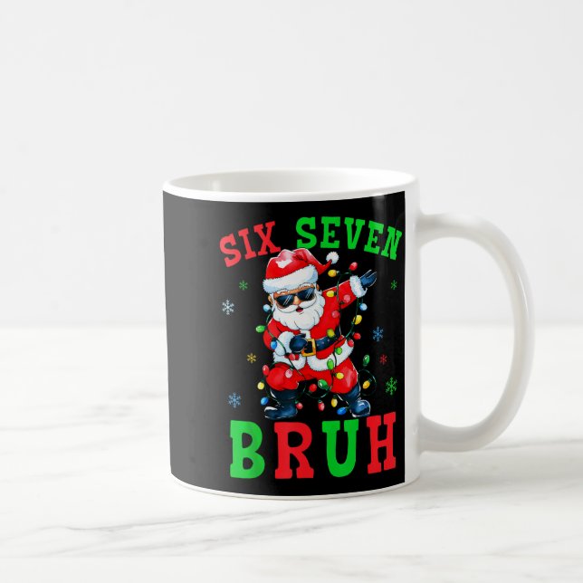 67 Christmas Six Seven Bruh Meme Santa Dabbing Chr Coffee Mug (Right)