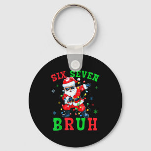 67 Christmas Six Seven Bruh Meme Santa Dabbing Chr Key Ring