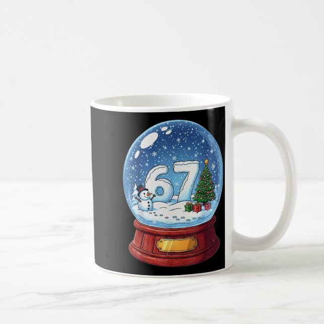 67 Christmas Snow Globe Funny Six Seven Meme  Coffee Mug (Right)