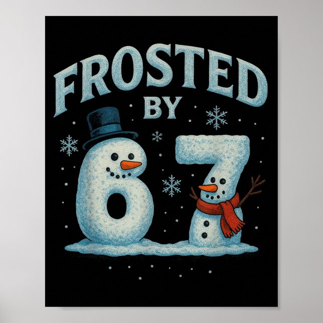 67 Christmas Snowman 6 7 Internet Meme Xmas 67  Poster (Front)