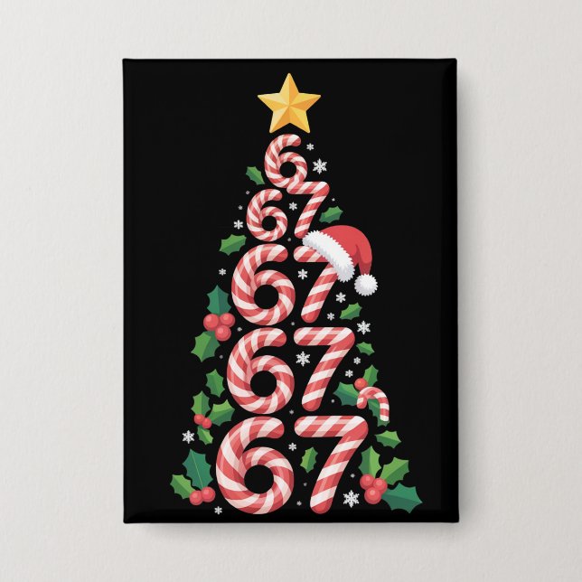 67 Christmas Tree Candy Cane Holiday Six Seven  (Front)
