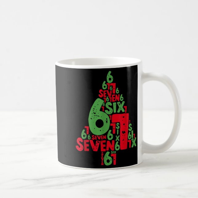 67 Christmas Tree Holiday Six Seven Meme Brainrot  Coffee Mug (Right)